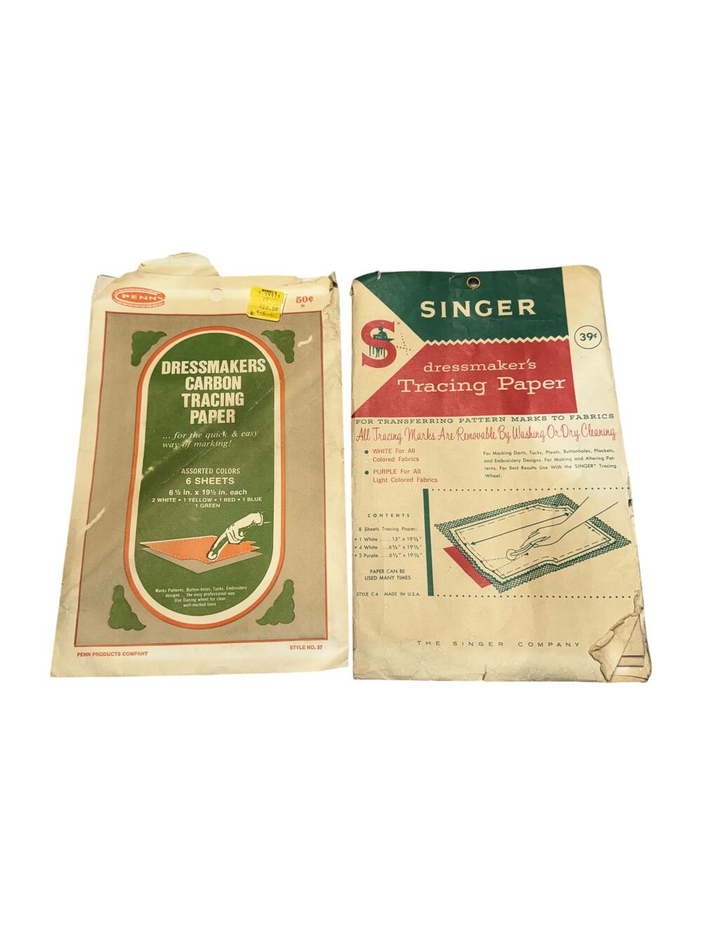Vintage Singer Penn Dressmakers Carbon Tracing Paper Lot Sewing Notions